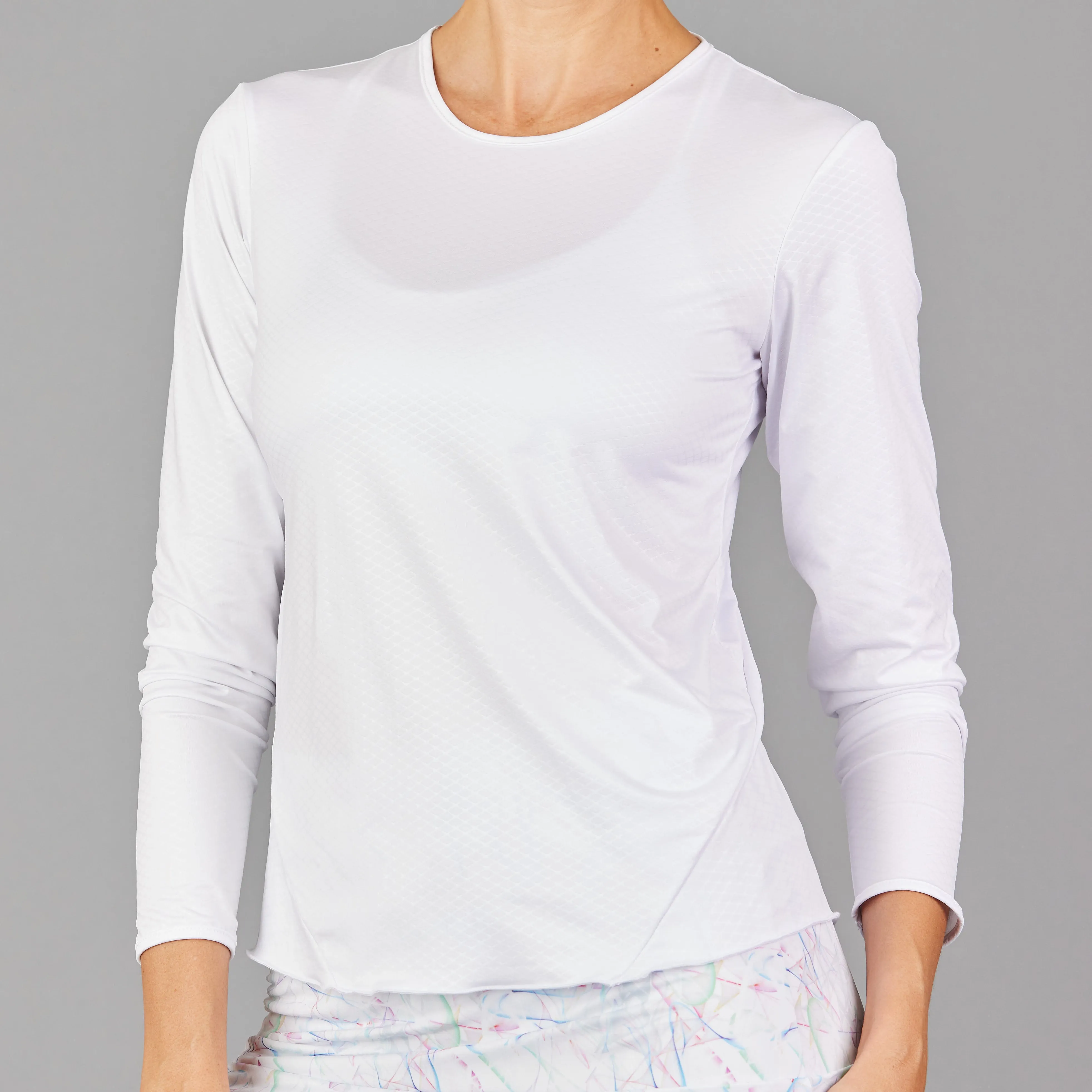 Long-Sleeve Top (embossed white)