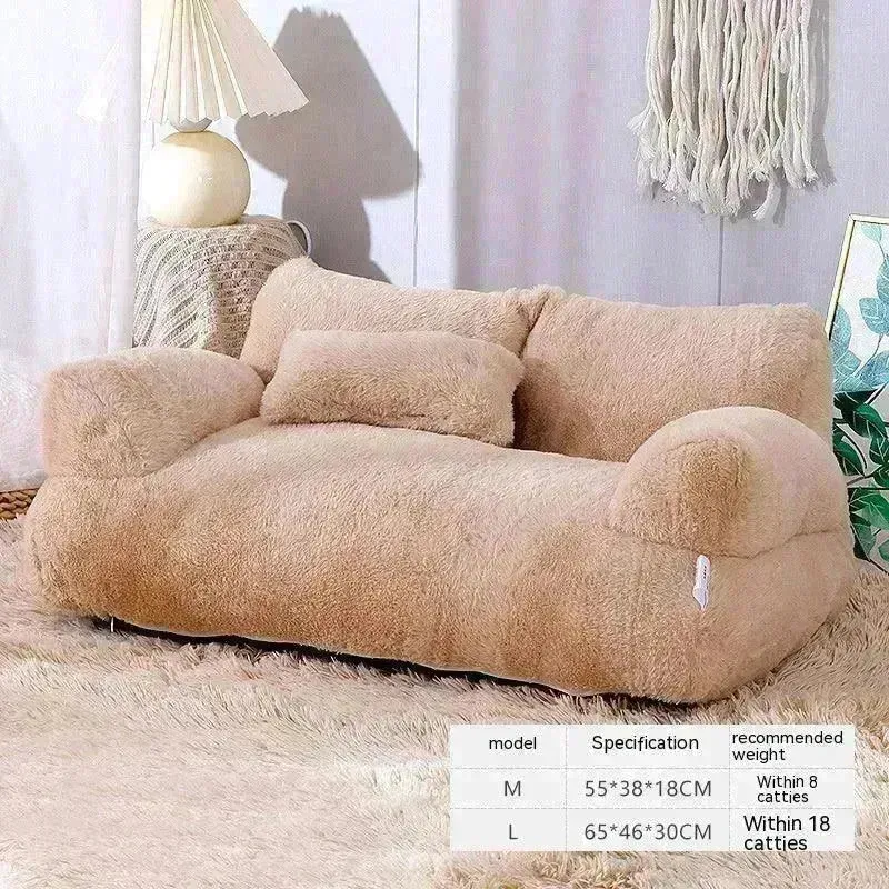 Luxury Anti Slip Pet's Warm Comfortable Plush Bed Sofa