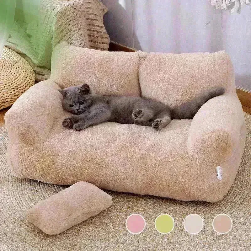 Luxury Anti Slip Pet's Warm Comfortable Plush Bed Sofa