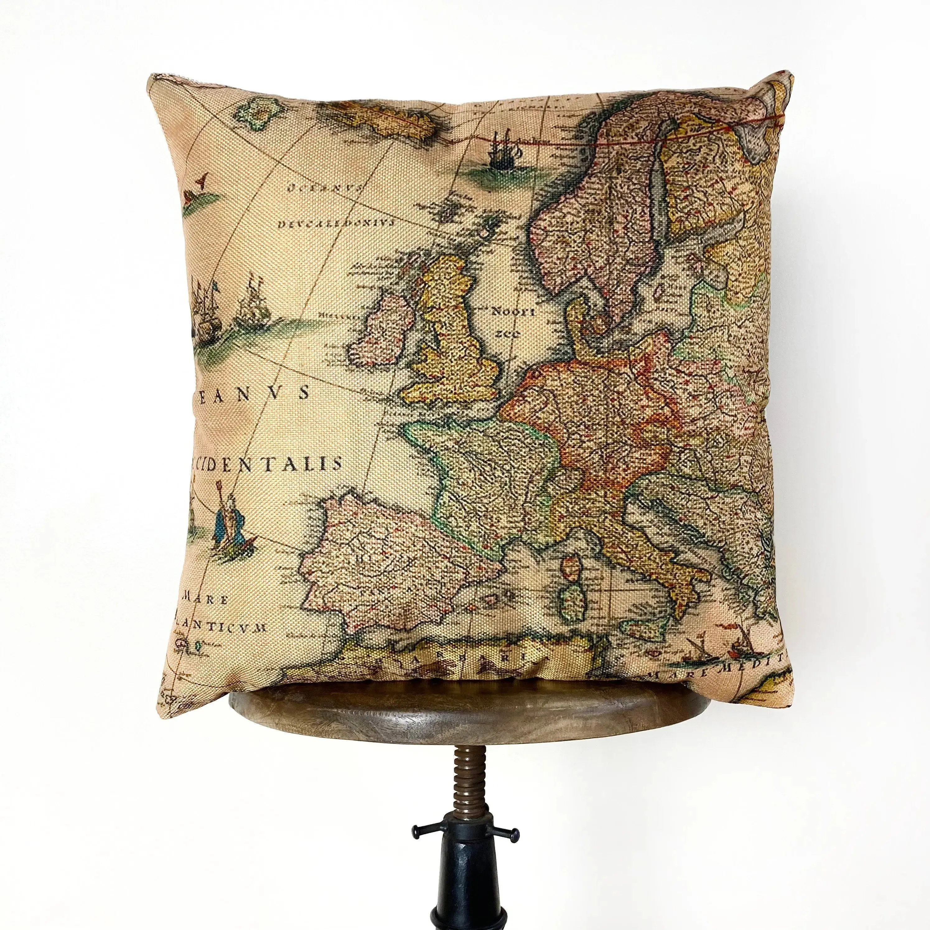 Map of Europe | Decor Rustic | Literary Gifts | Literary Art | Literary Painting | Throw Pillow | Home Decor | Room Decor | Wander Lust