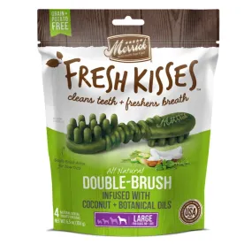 Merrick Fresh Kisses Double-Brush Coconut Oil Large Dog Treats 6.5oz