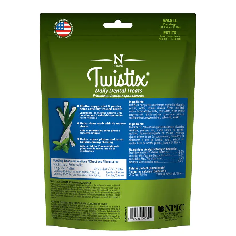 N-Bone® Twistix® Dental Treats Vanilla Mint Flavor