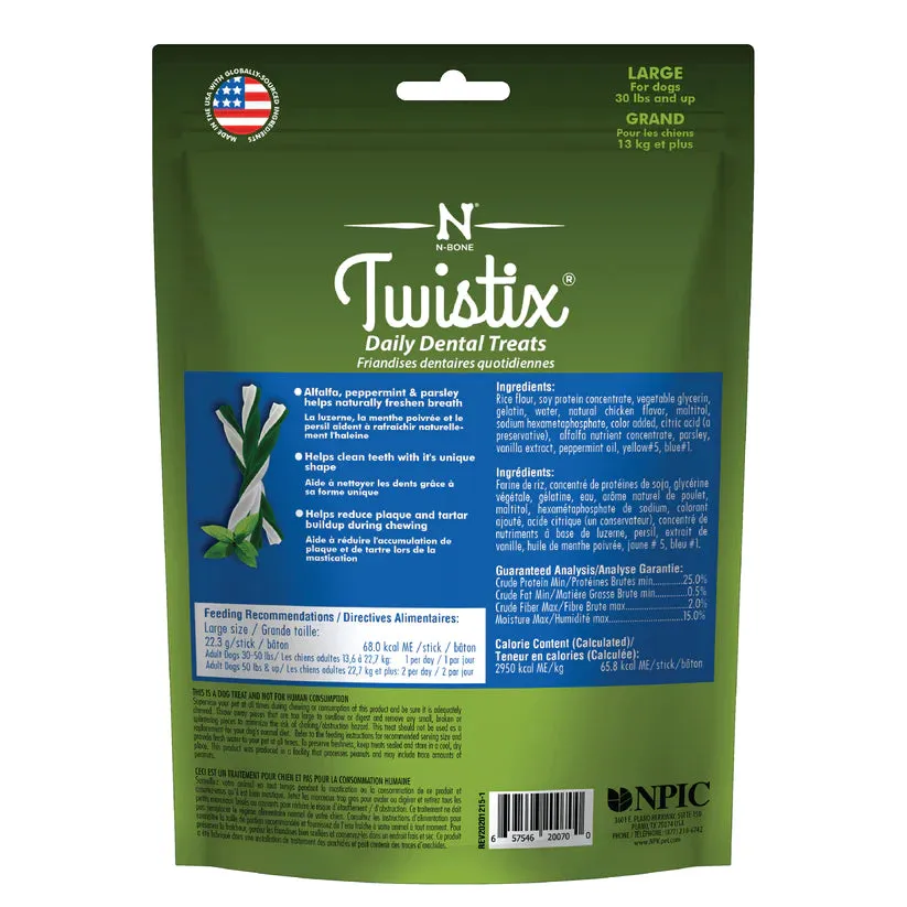 N-Bone® Twistix® Dental Treats Vanilla Mint Flavor