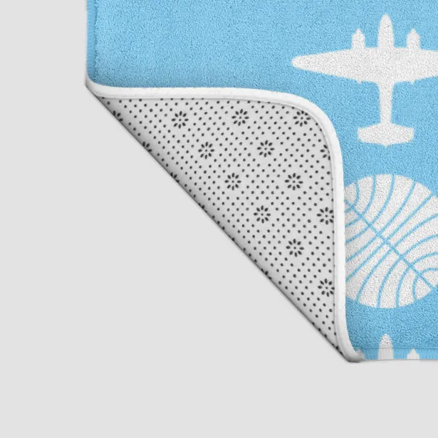 Pan Am Plane Pattern - Bath Mat