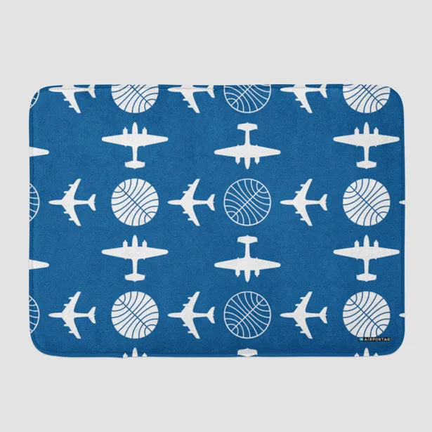 Pan Am Plane Pattern - Bath Mat