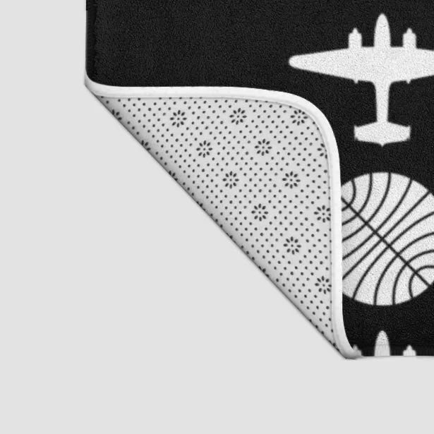 Pan Am Plane Pattern - Bath Mat