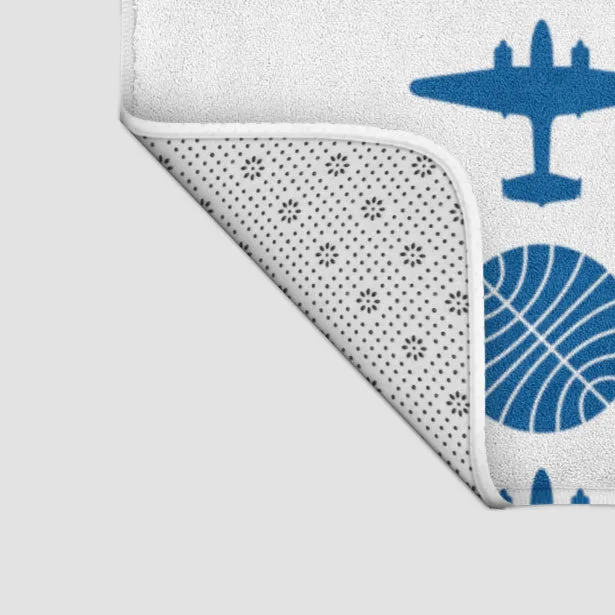 Pan Am Plane Pattern - Bath Mat