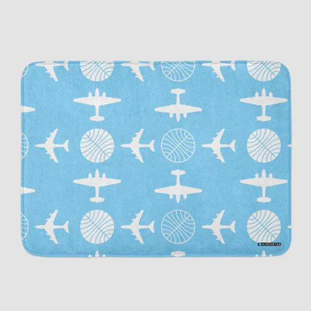 Pan Am Plane Pattern - Bath Mat