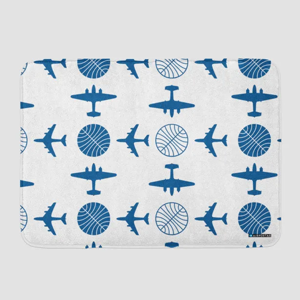 Pan Am Plane Pattern - Bath Mat