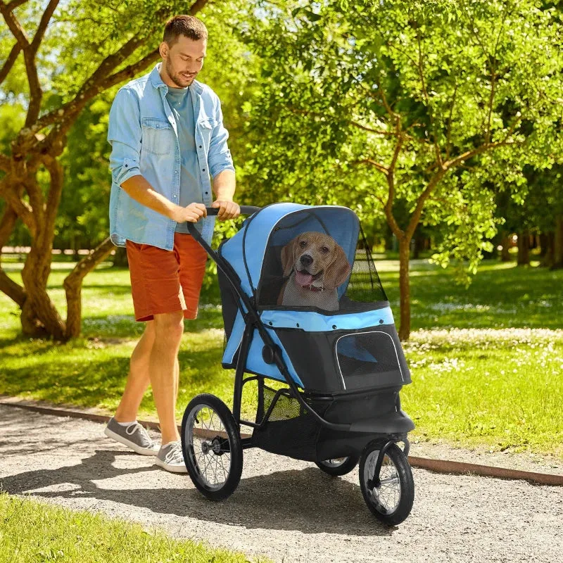 PawHut 164V 3-Wheel Dog Jogging Stroller