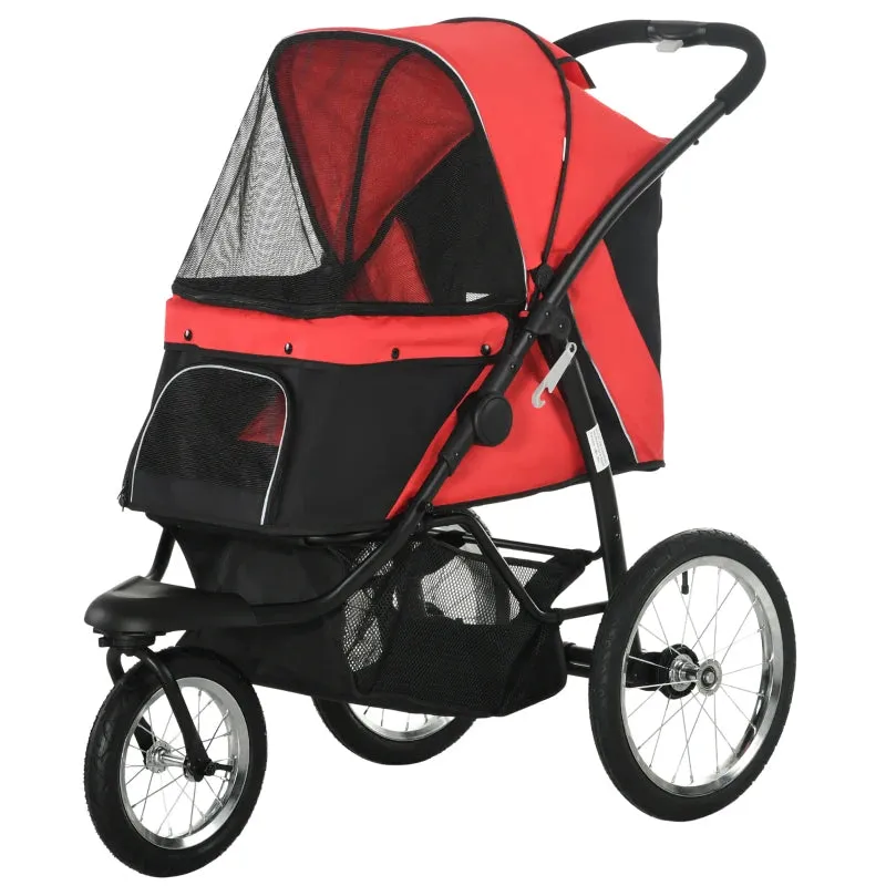 PawHut 164V 3-Wheel Dog Jogging Stroller