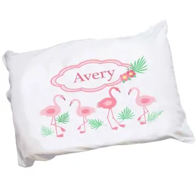 Personalized Flamingo Pillowcase