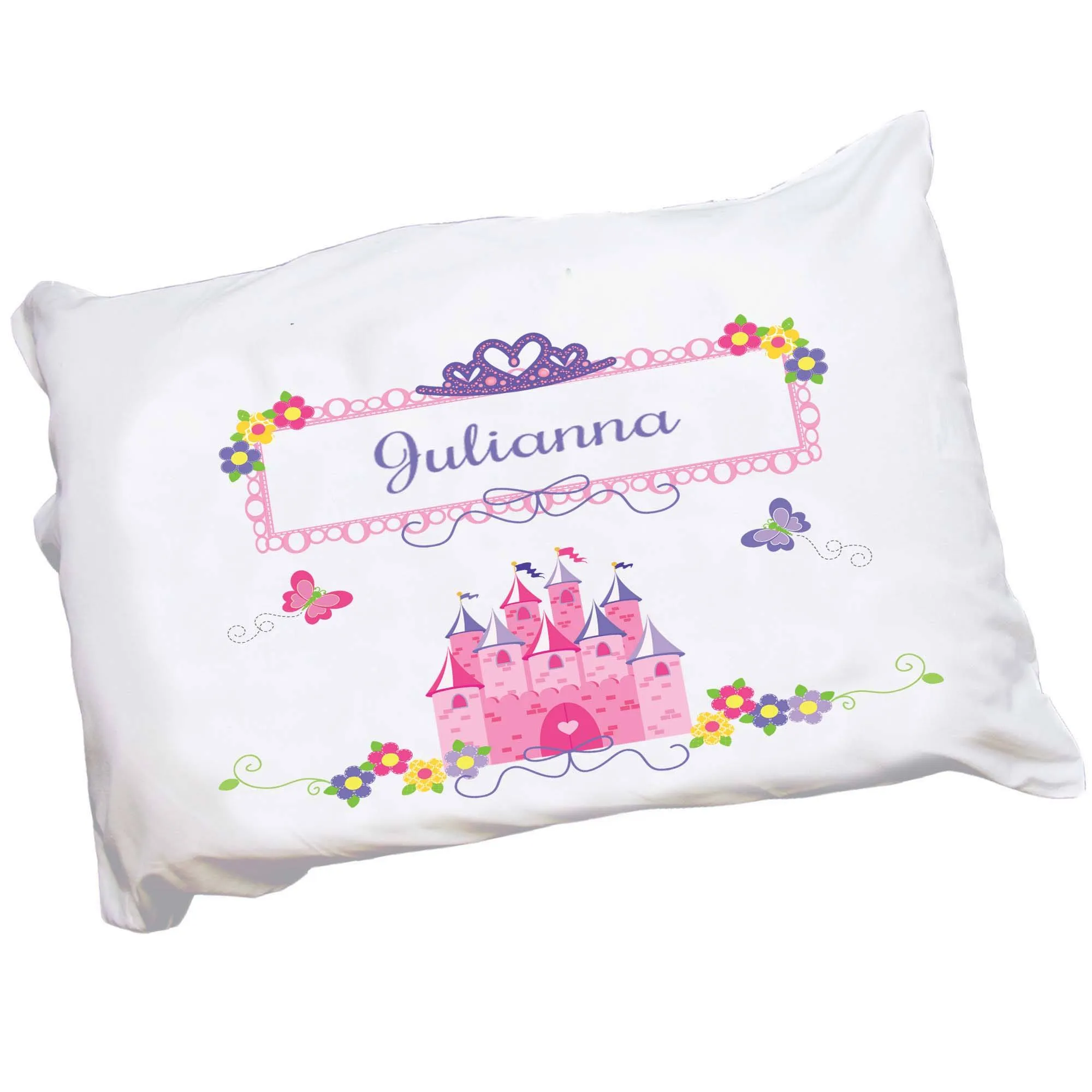 Personalized Girl's Princess Castle Pillowcase