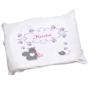 Personalized Kitty Cat Pillowcase