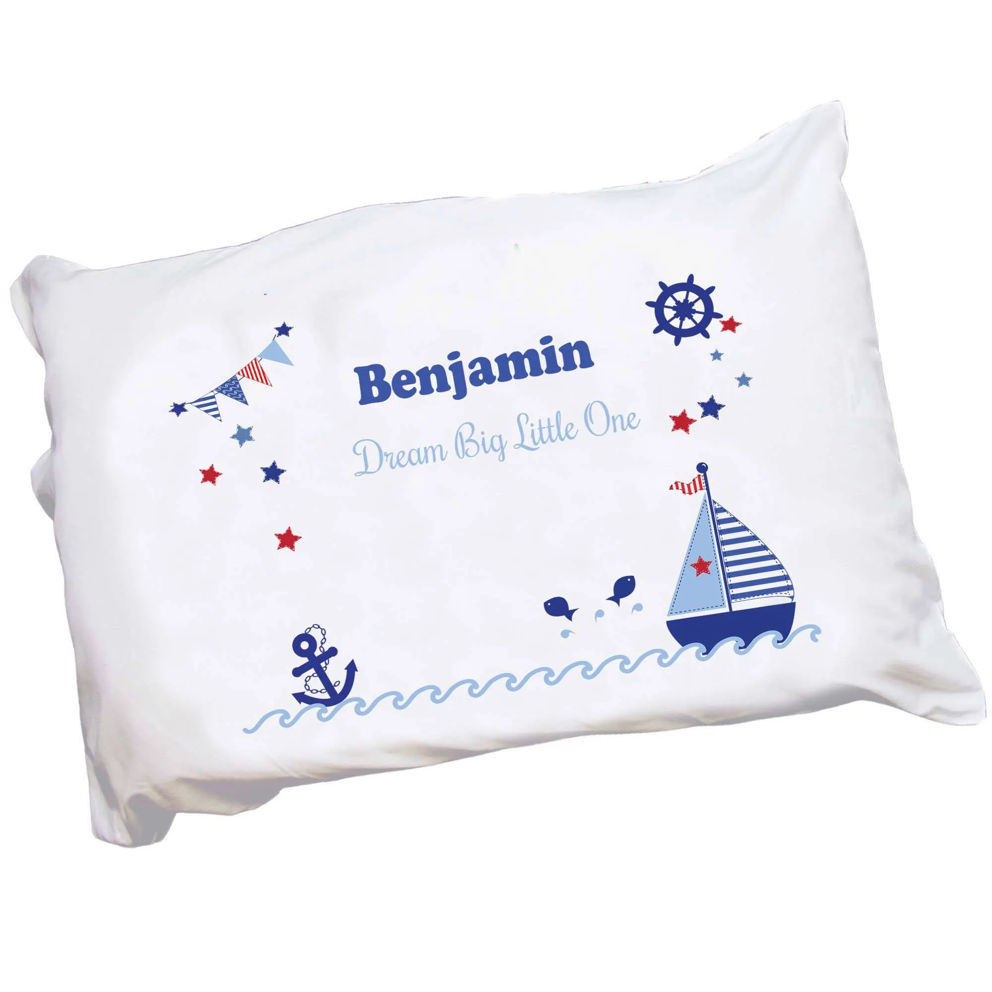 Personalized Sailboat Pillowcase