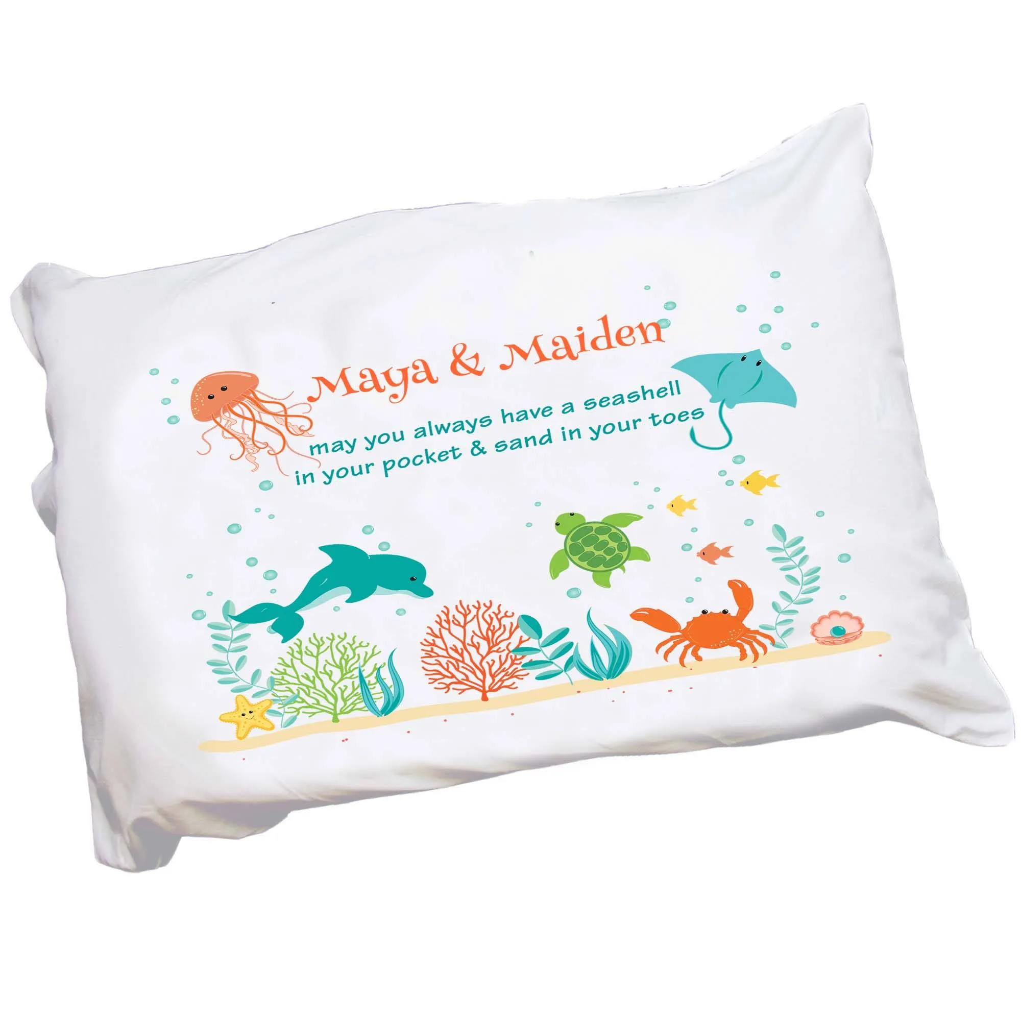 Personalized Sea Life Pillowcase