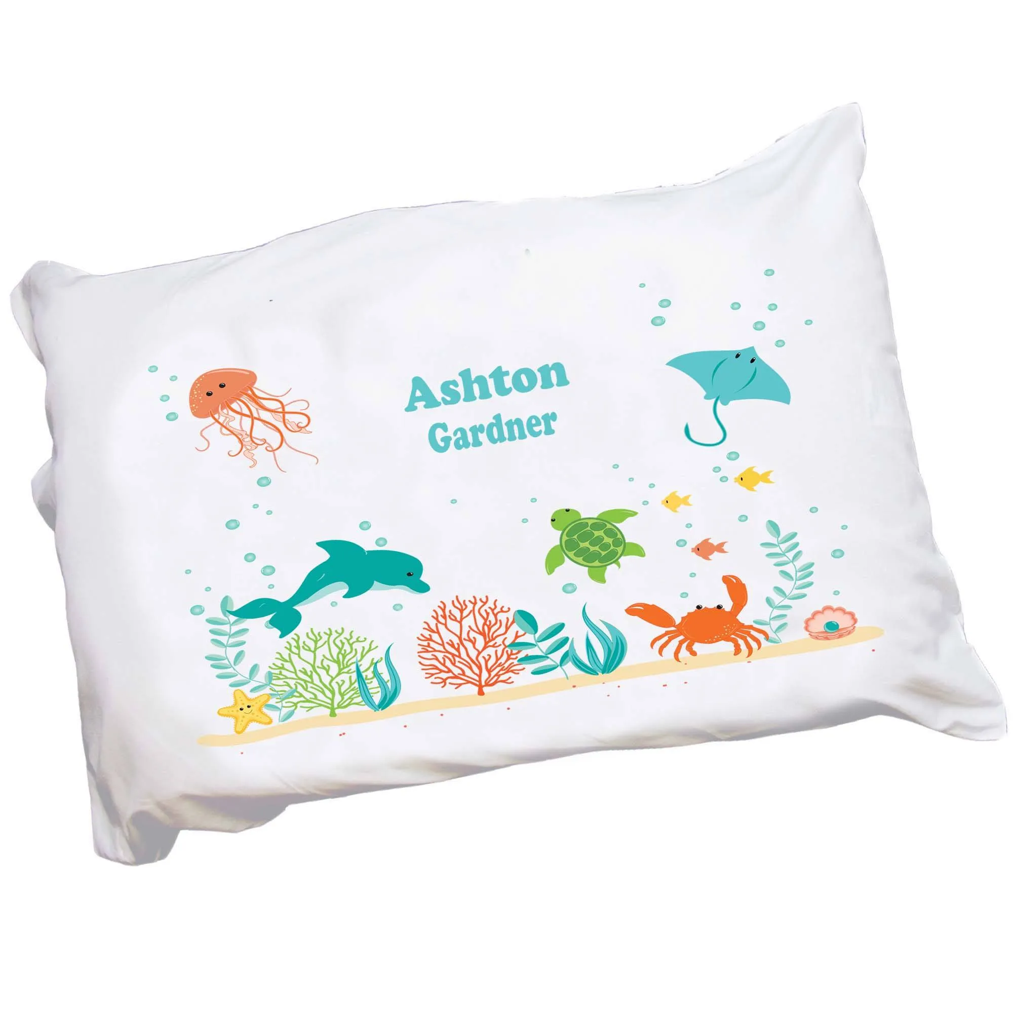 Personalized Sea Life Pillowcase