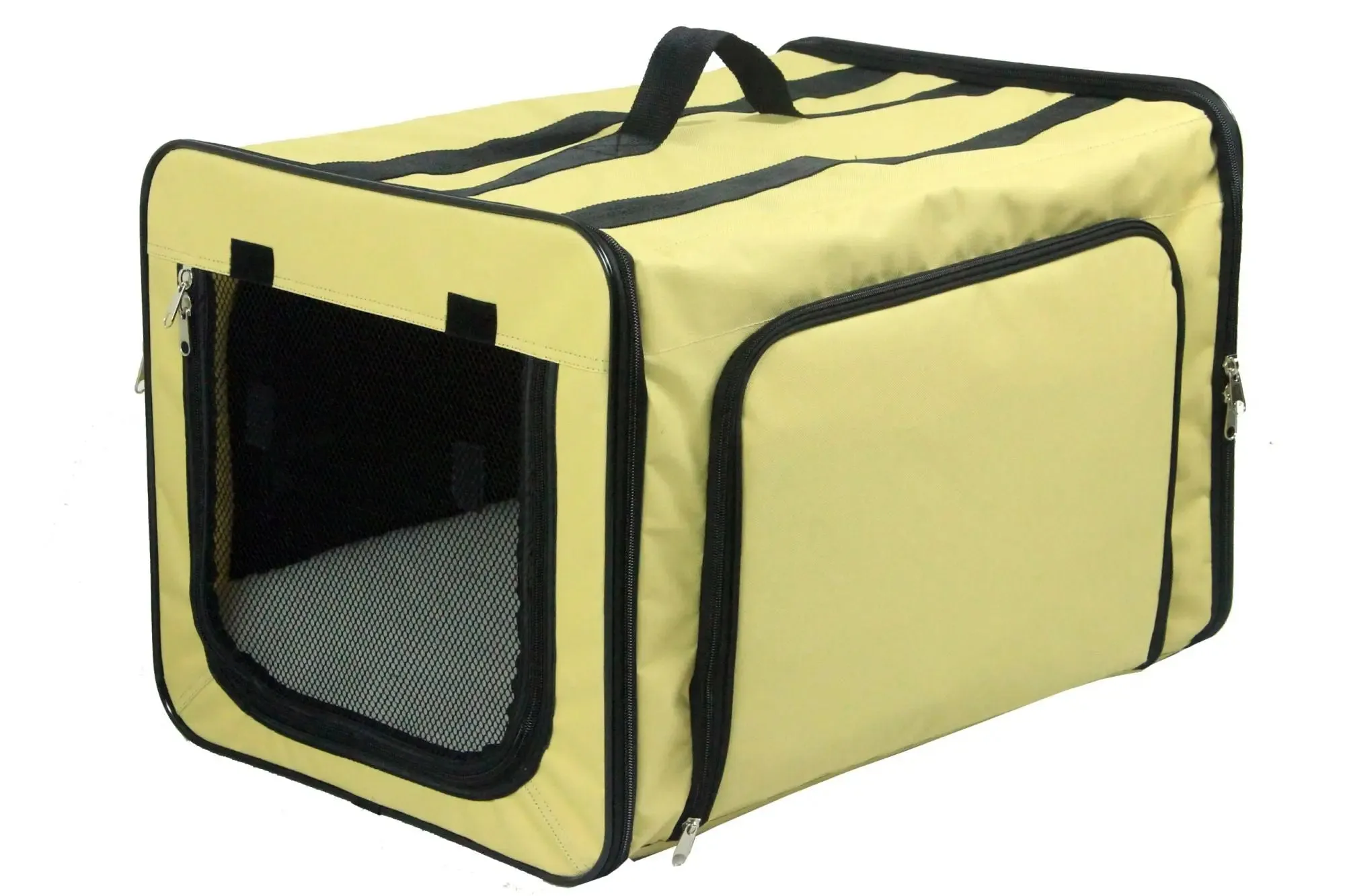 Pet Life Capacious Dual-Expandable Wire Folding Lightweight Collapsible Travel Pet Dog Crate