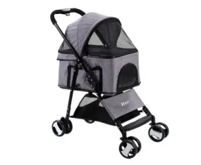 Pet Stroller & Carrier Foldable Pram 3 in 1 - Grey