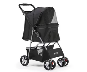 Pet Stroller Foldable Pram 4 Wheels