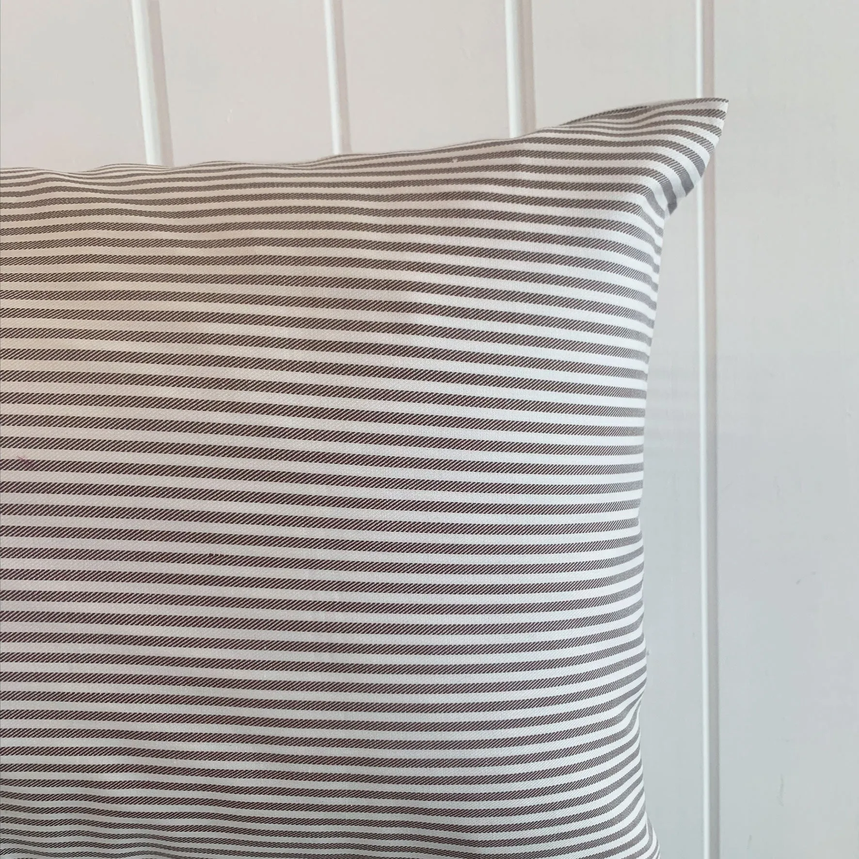 Pinstripe mocha TRAVEL Pillowcase