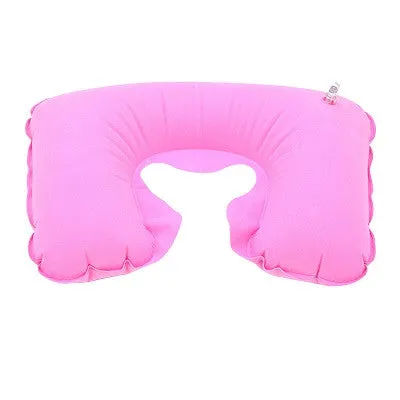 Protable High Quality Inflatable U Shaped Car Flight Travel Nap Head Rest Air Cushion Neck Back Pillow