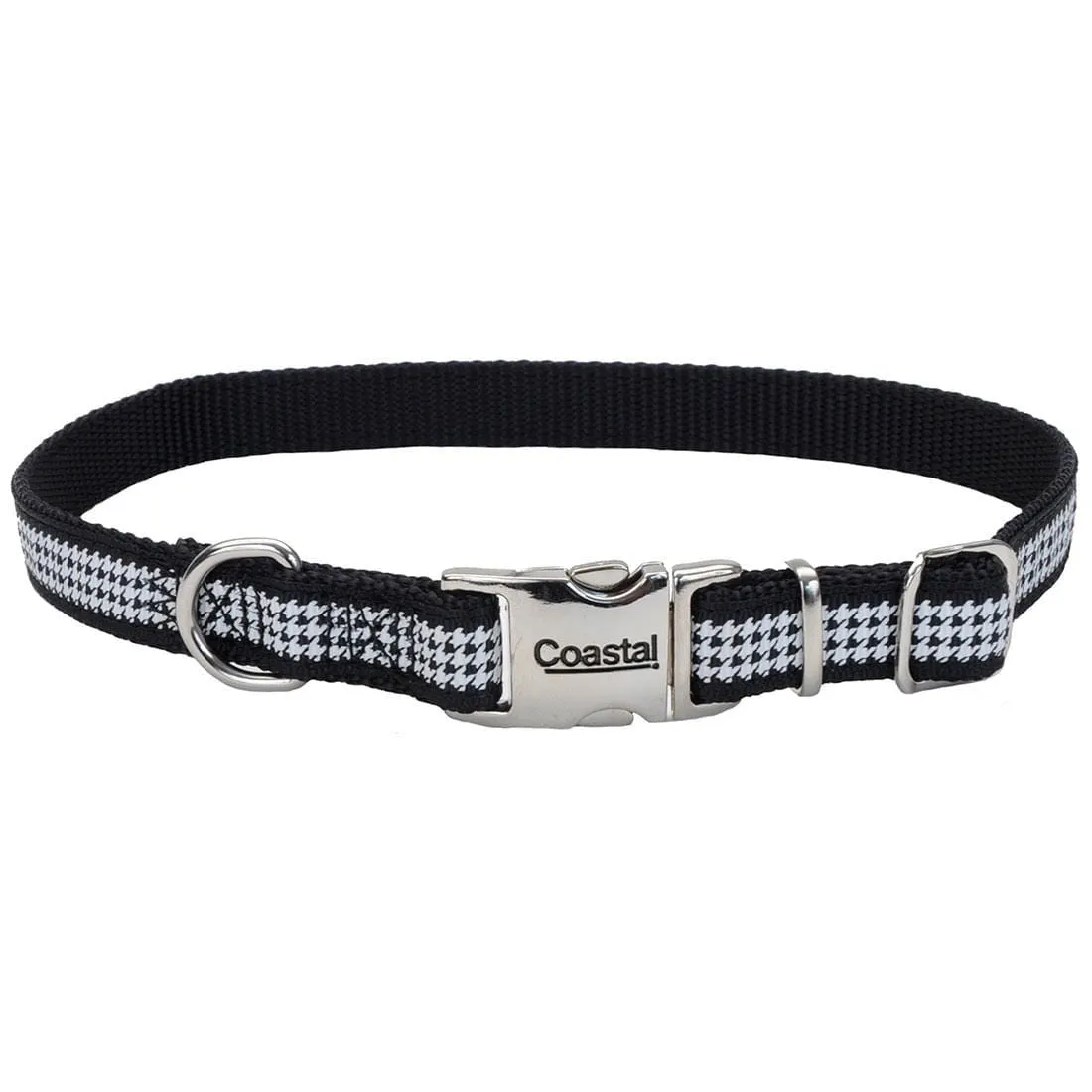 Ribbon Adjustable Dog Collar with Metal Buckle