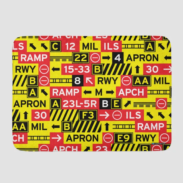 Runway Signs - Bath Mat