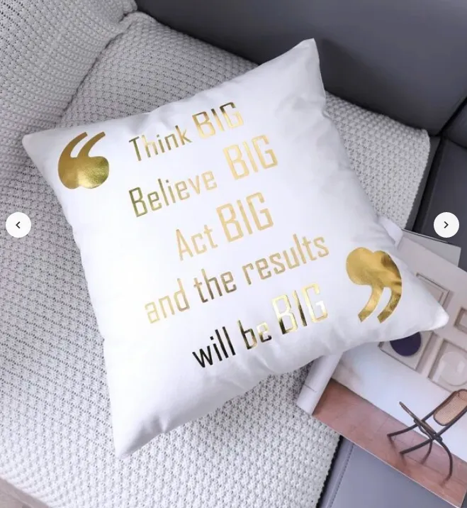 Think Big Graphic Cushion Cover Without Filler