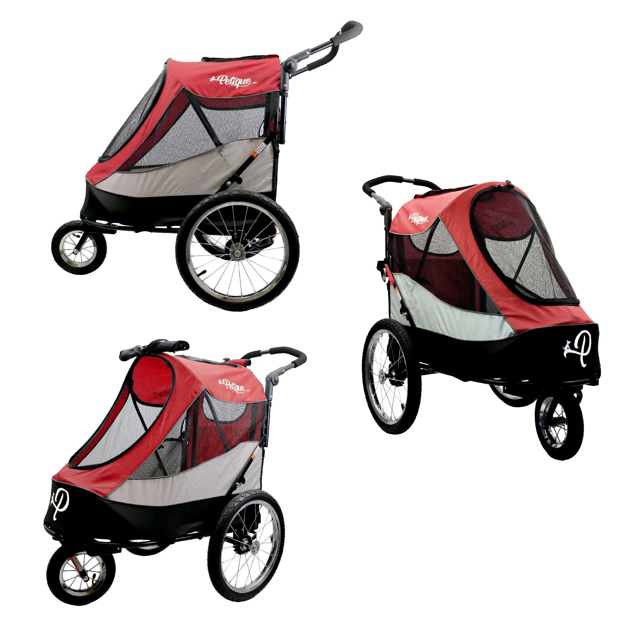 Trailblazer Pet Jogger/Stroller, Bike Trailer, Shock Absorbing Bike Wheels, Large Entry Way, Peek-a-boo Window, Small/Medium/Large Dogs, Cats and Pets, Supports up to 77LBS