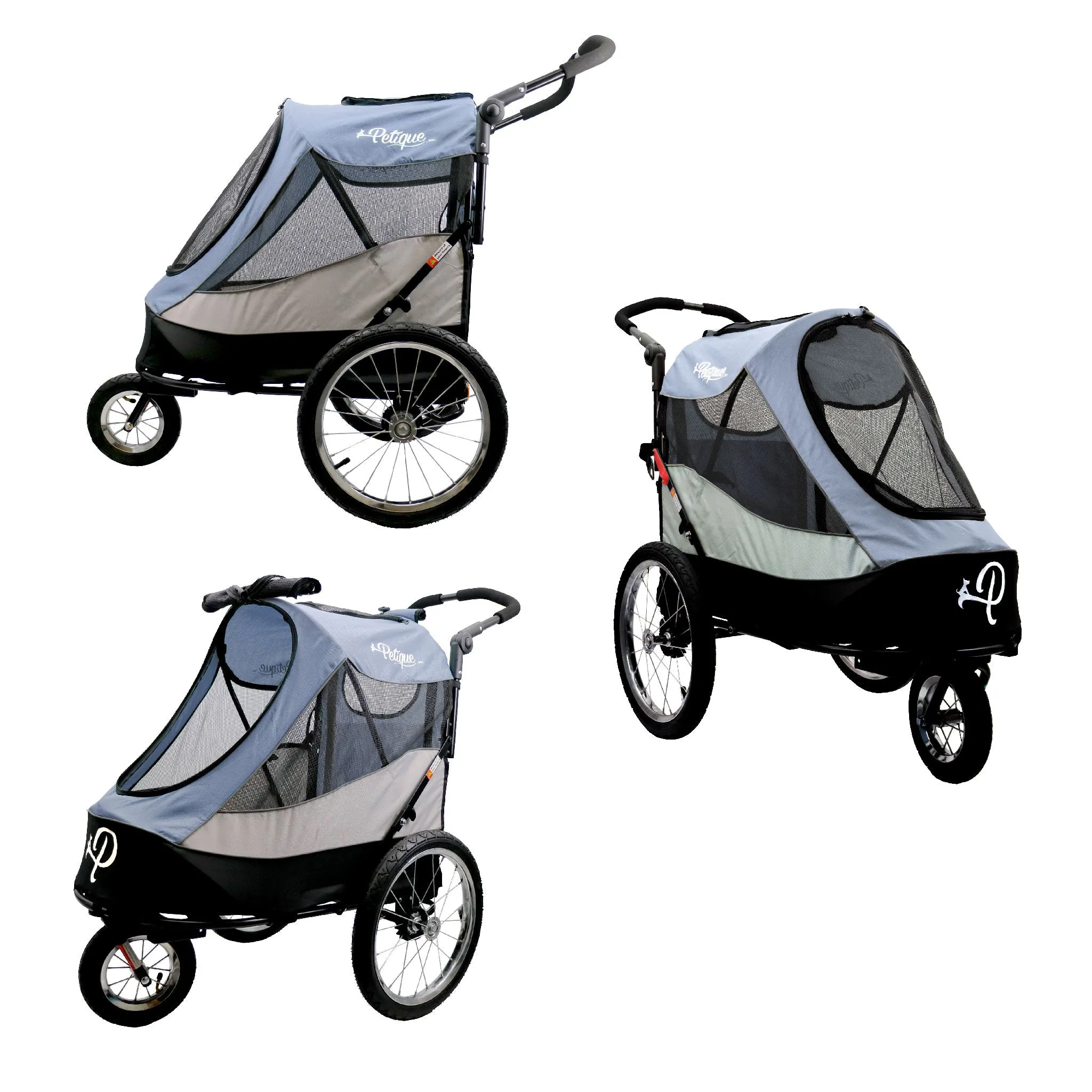 Trailblazer Pet Jogger/Stroller, Bike Trailer, Shock Absorbing Bike Wheels, Large Entry Way, Peek-a-boo Window, Small/Medium/Large Dogs, Cats and Pets, Supports up to 77LBS