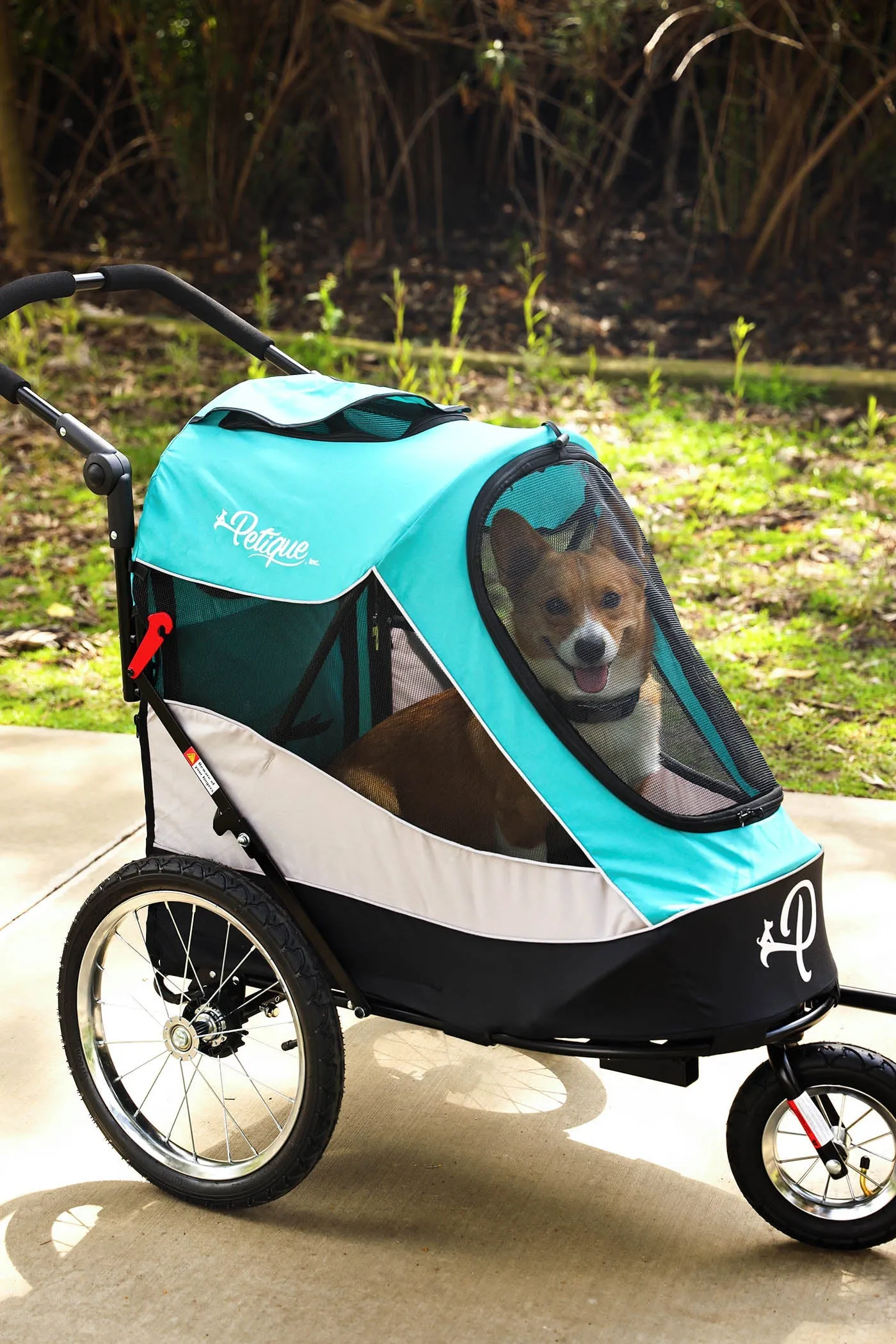 Trailblazer Pet Jogger/Stroller, Bike Trailer, Shock Absorbing Bike Wheels, Large Entry Way, Peek-a-boo Window, Small/Medium/Large Dogs, Cats and Pets, Supports up to 77LBS