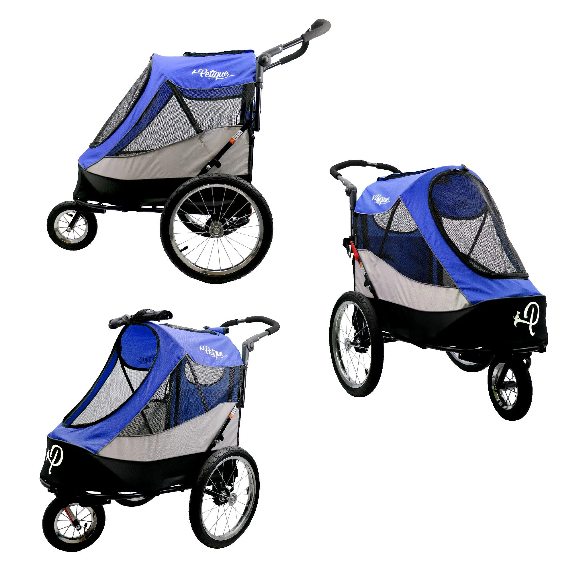 Trailblazer Pet Jogger/Stroller, Bike Trailer, Shock Absorbing Bike Wheels, Large Entry Way, Peek-a-boo Window, Small/Medium/Large Dogs, Cats and Pets, Supports up to 77LBS