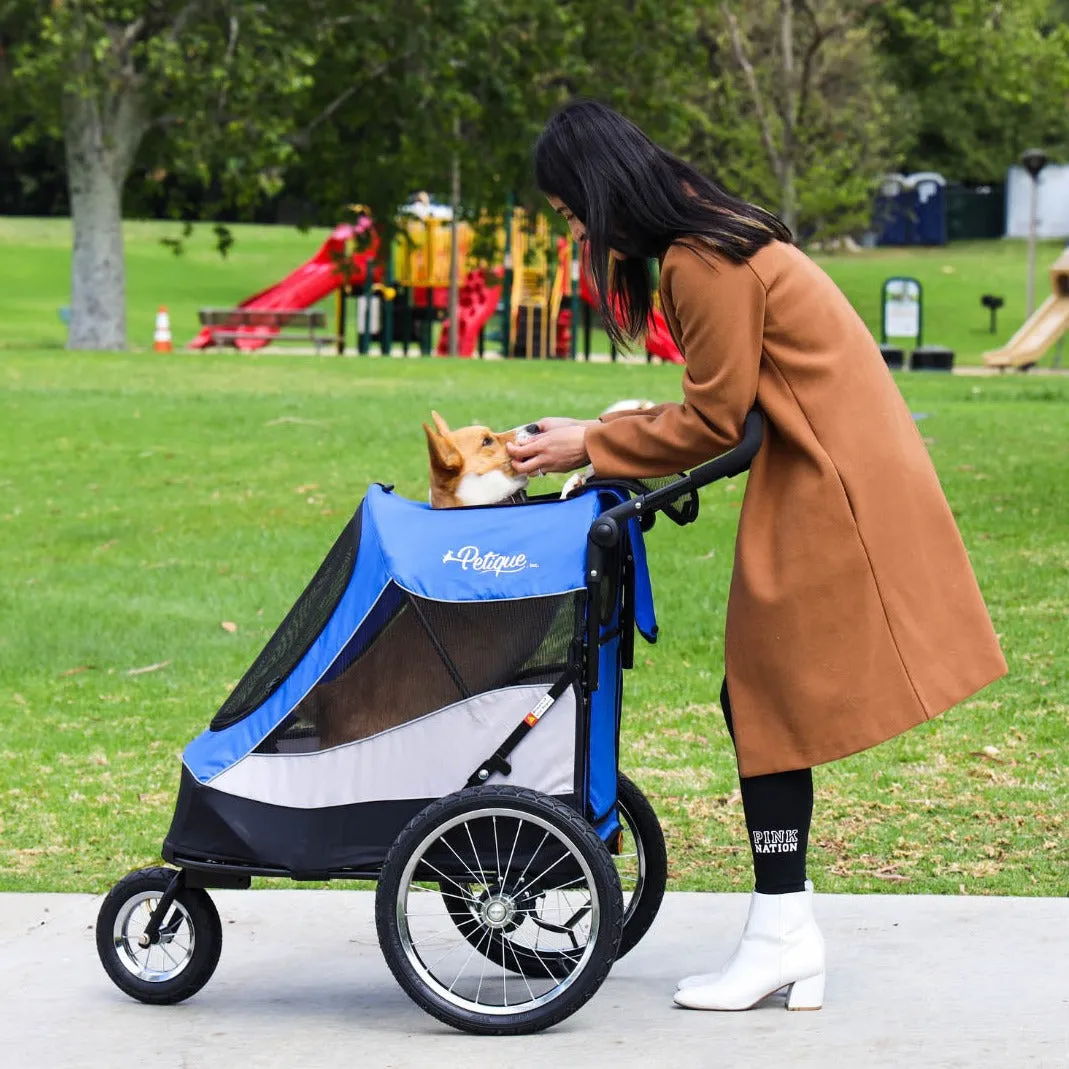 Trailblazer Pet Jogger/Stroller, Bike Trailer, Shock Absorbing Bike Wheels, Large Entry Way, Peek-a-boo Window, Small/Medium/Large Dogs, Cats and Pets, Supports up to 77LBS