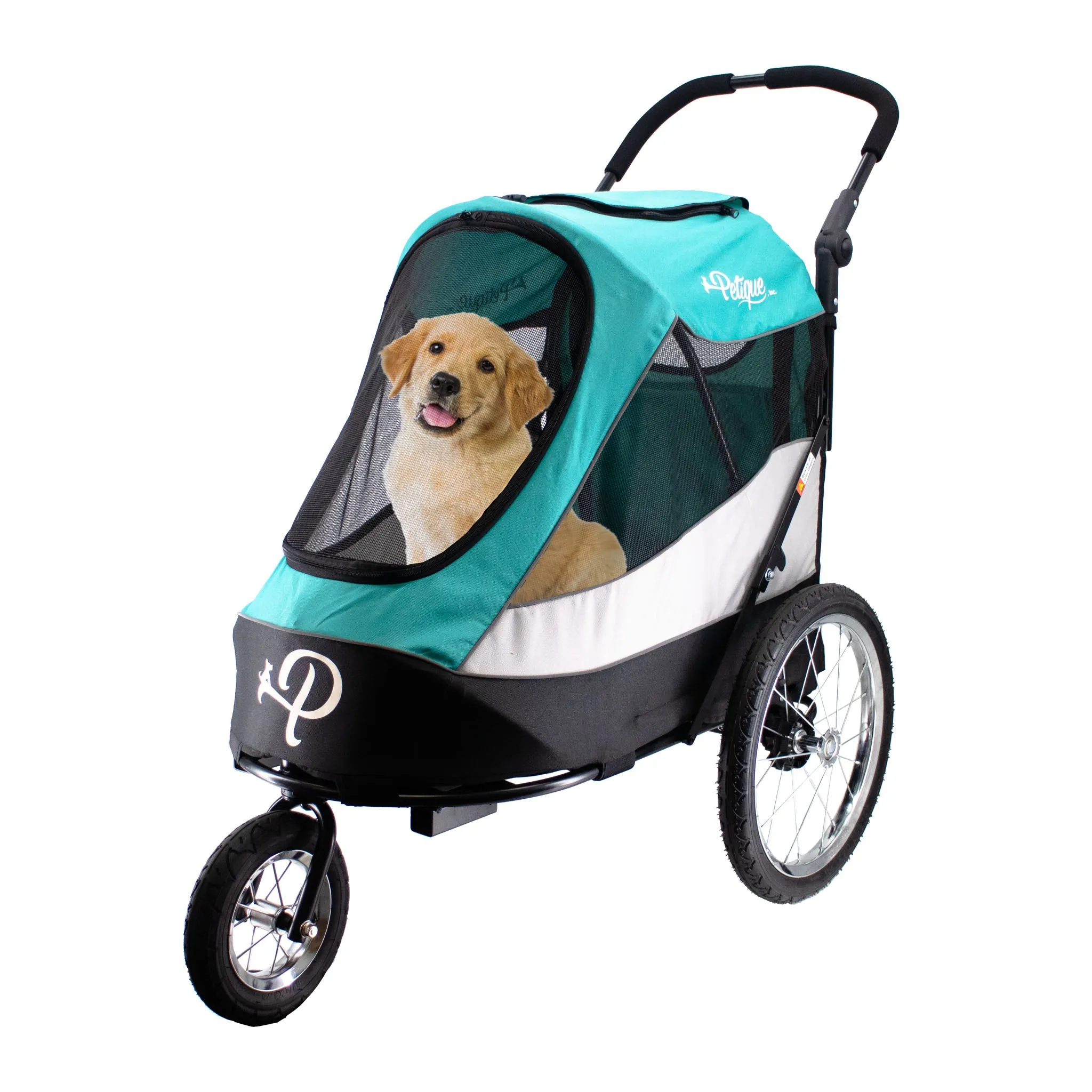 Trailblazer Pet Jogger/Stroller, Bike Trailer, Shock Absorbing Bike Wheels, Large Entry Way, Peek-a-boo Window, Small/Medium/Large Dogs, Cats and Pets, Supports up to 77LBS