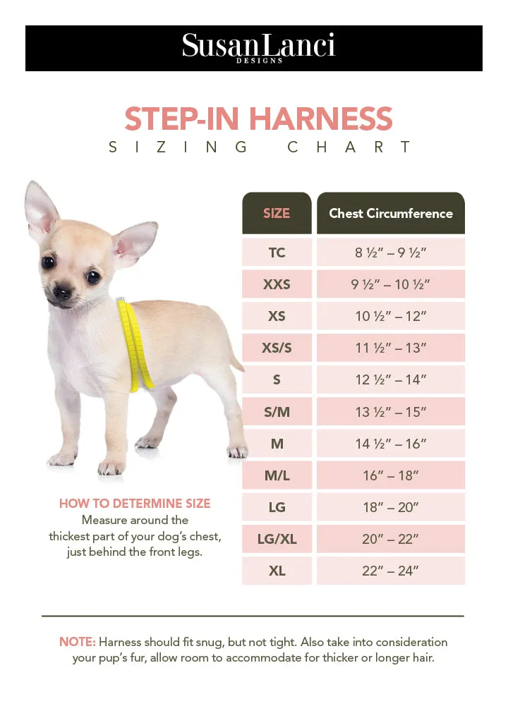 ultra-suede step in harness - kiwi