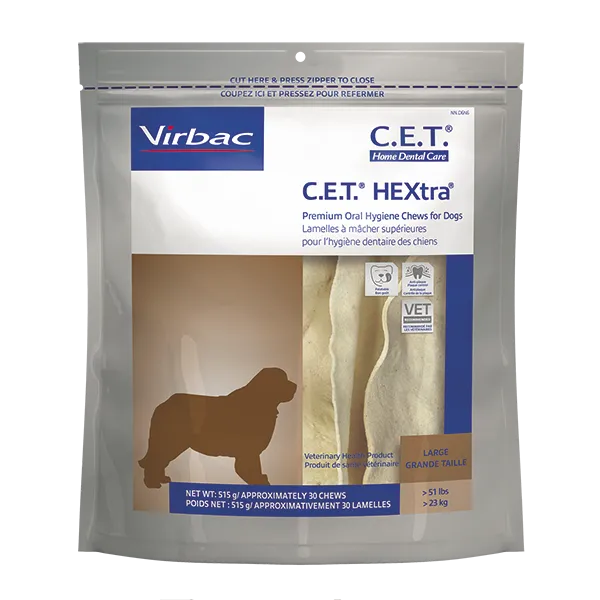 Virbac C.E.T. HEXtra Premium Dental Dog Chews