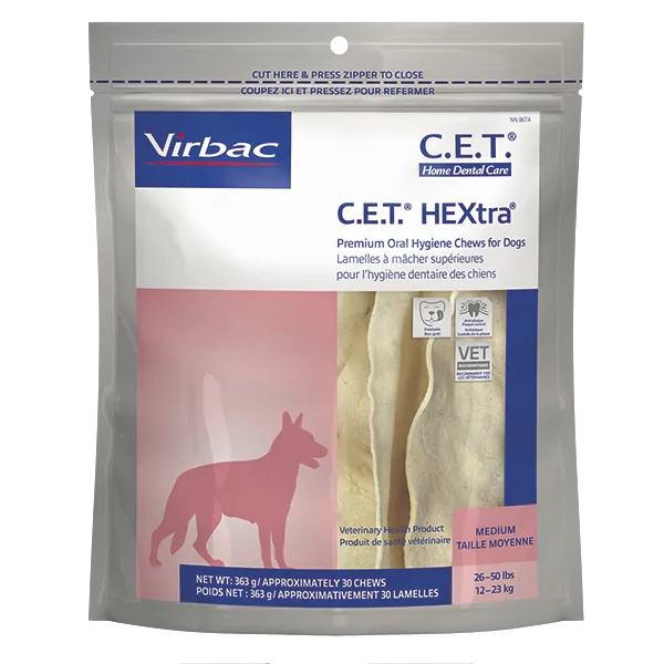 Virbac C.E.T. HEXtra Premium Dental Dog Chews