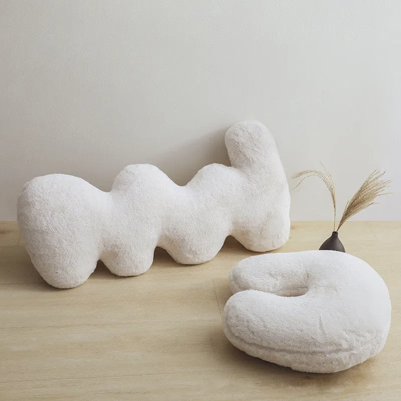 Wave & Plush White Pillows