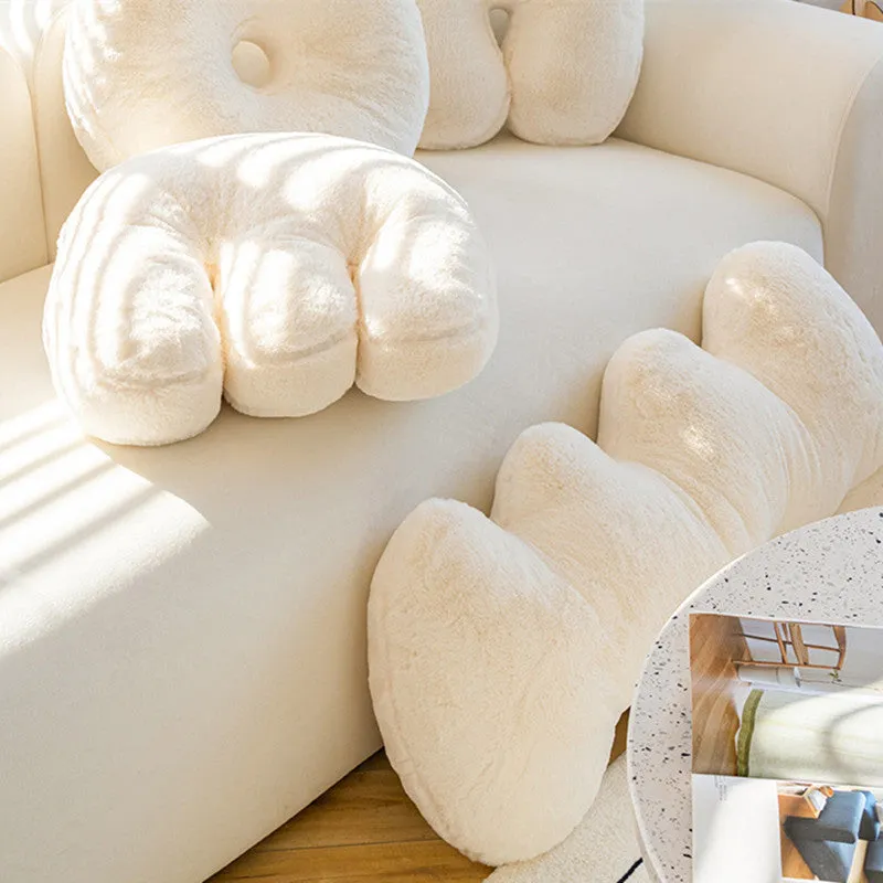 Wave & Plush White Pillows