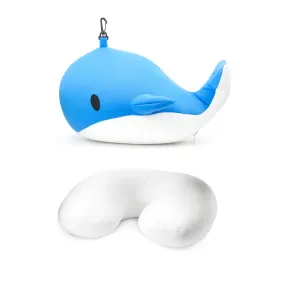 Whale Zip & Flip Travel Pillow