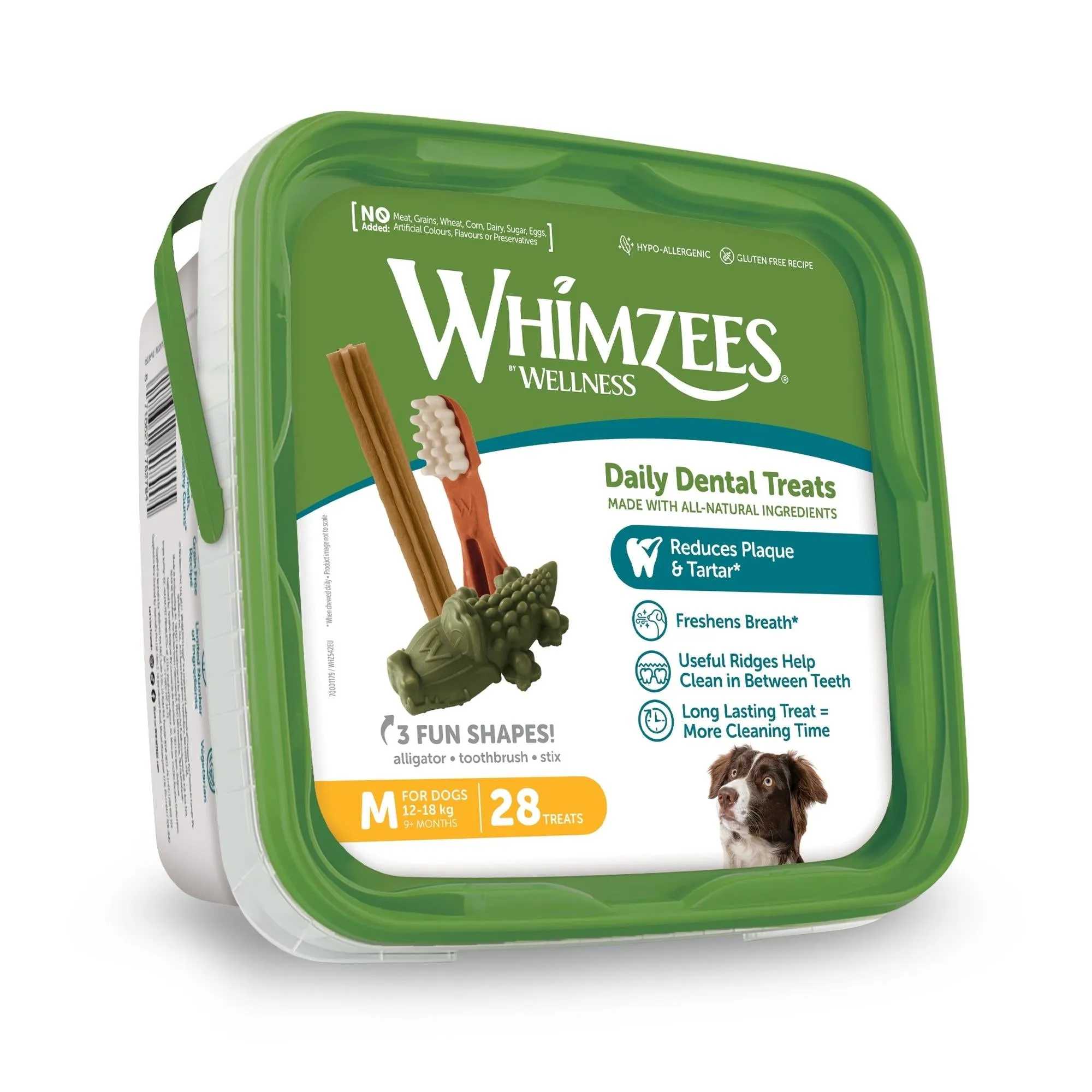 Whimzees Dog Dental Treats Variety Value Box Medium 28 Pack