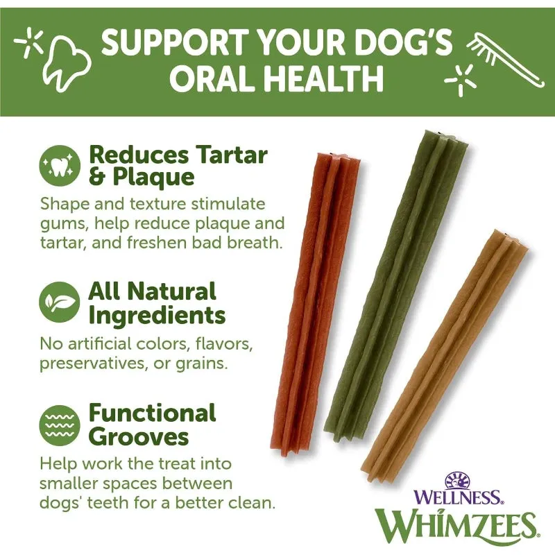 WHIMZEES Stix Dental Dog Treats, Medium (12-18 kg Dogs), Natural Daily Chews, 14 Pack | PAWS CLUB